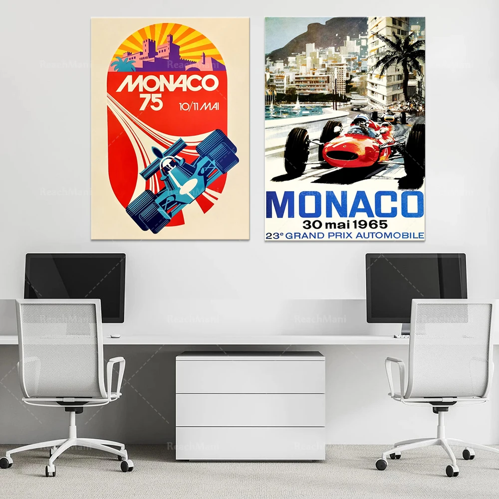 GRAND PRIX MONACO 10-11 mai 1975 | Retro Auto Racing | Auto sport print