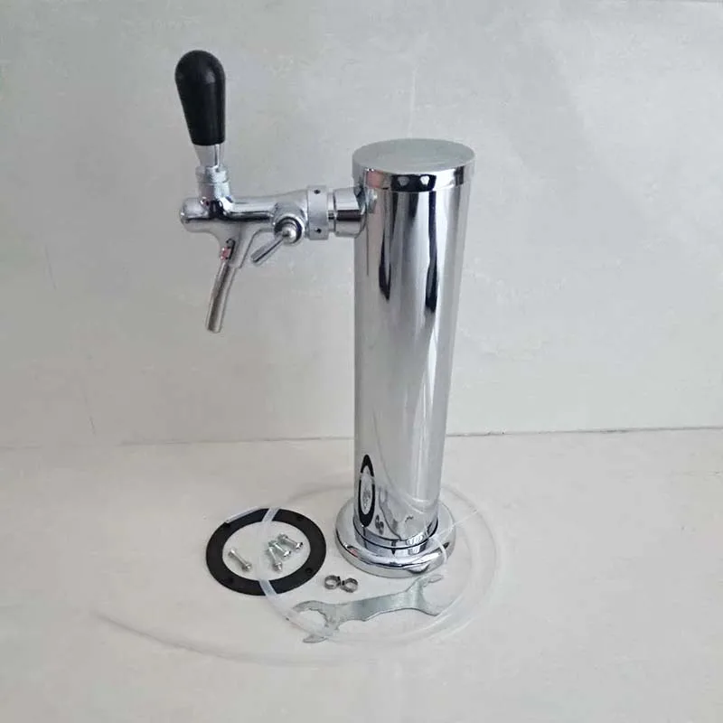 Stainless Steel Beer Tower Set with Joiner, Tap and Faucet, One Way