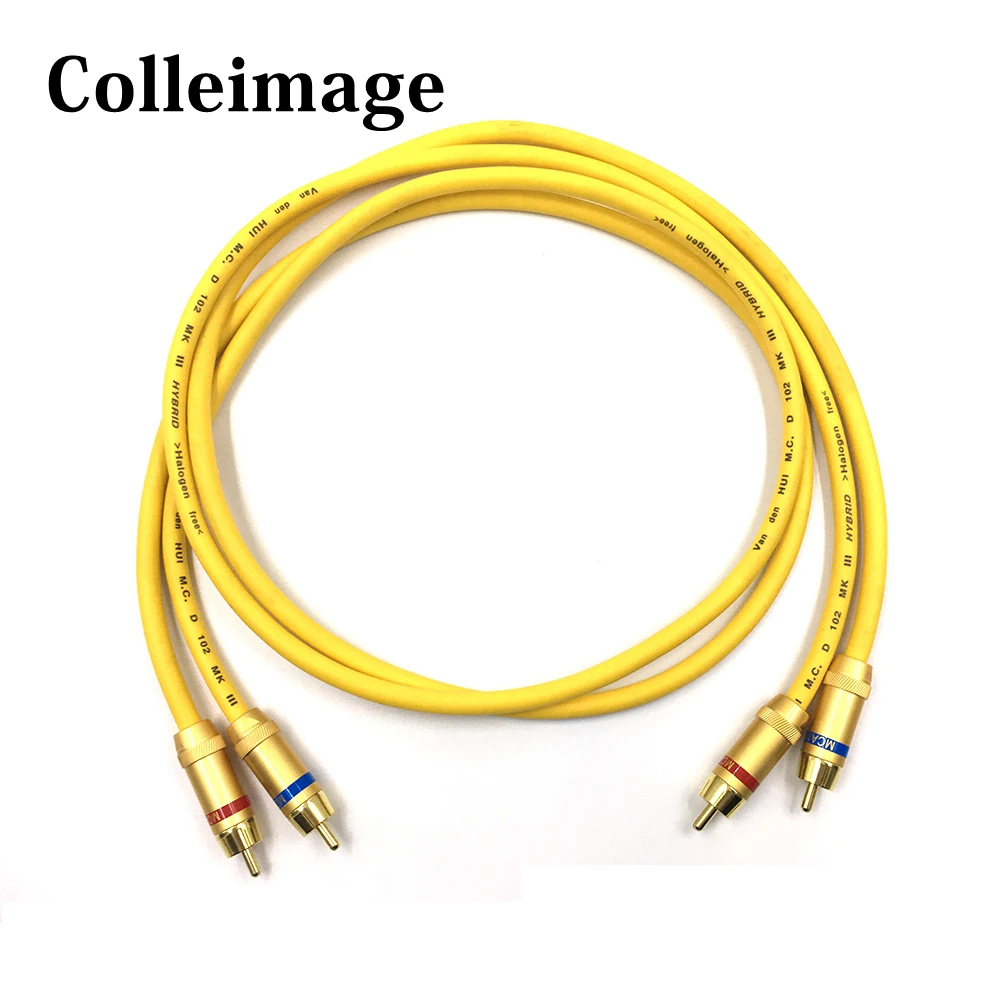 1.5M Diy Hifi audio M.C D102 MK III Hybrid Halogen RCA Audio Cable hifi audio 2rca to 2rca cable extension cable