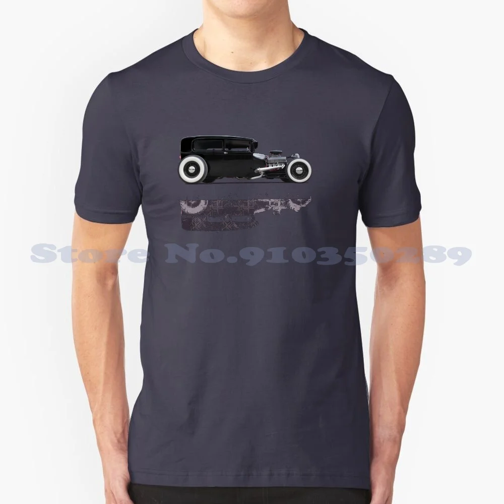 Hot Rod Sedan 100% Cotton T-Shirt Hot Rod Hotrod 1929 1930 1931 1932 Car Vintage Classic Sedan