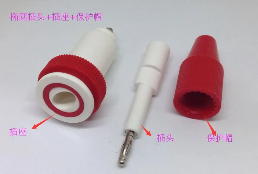 High Voltage Resistance Banana Plug Socket, The Surface is Oval Plug-in 10A Current for High Voltage Test Joint, 20KV