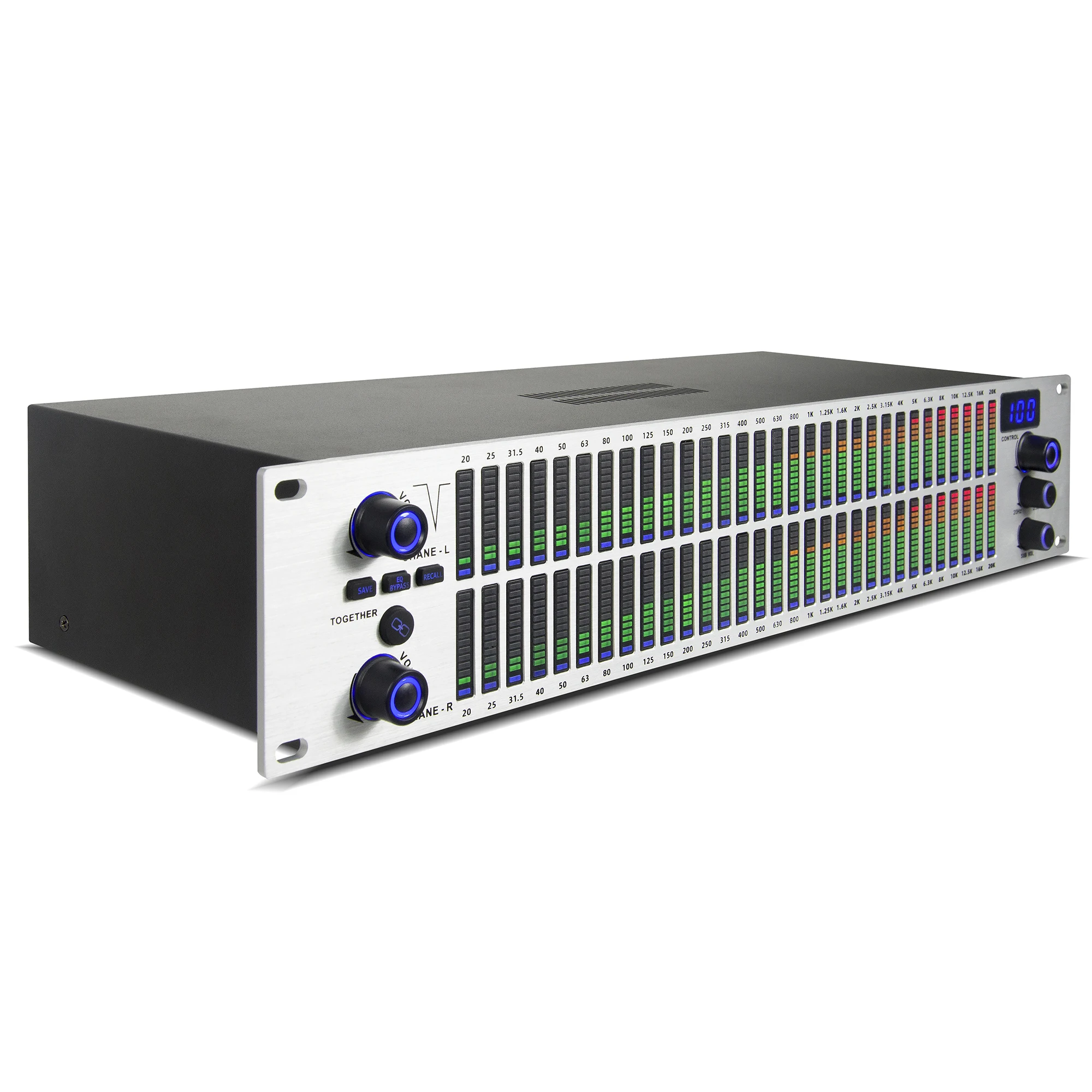 Leicozic Audio Equalizer Digital 2-Kanal 2U LED Spektrum DSP Equalizador Profissional EQ312 Aufnahme Studio Ausrüstung