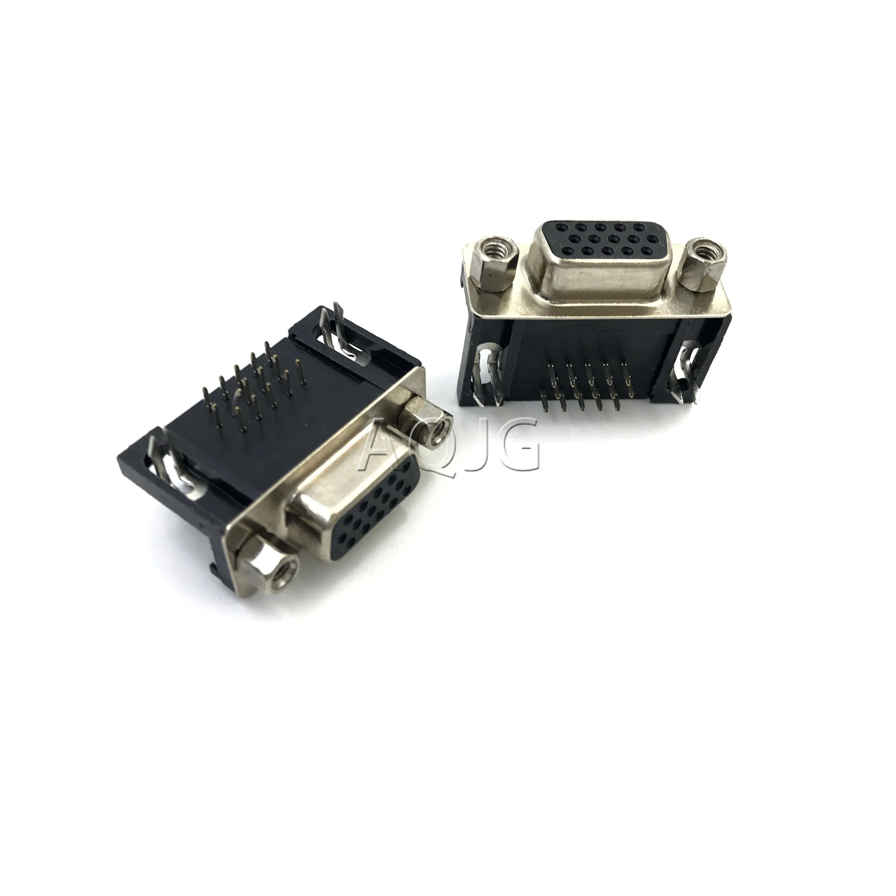 10PCS DB15 DR15 3Rows Parallel Port 15 Pin D Sub Female Male 15 Way PCB 90 Degree Connector DB15 Socket Plug VGA Adapter