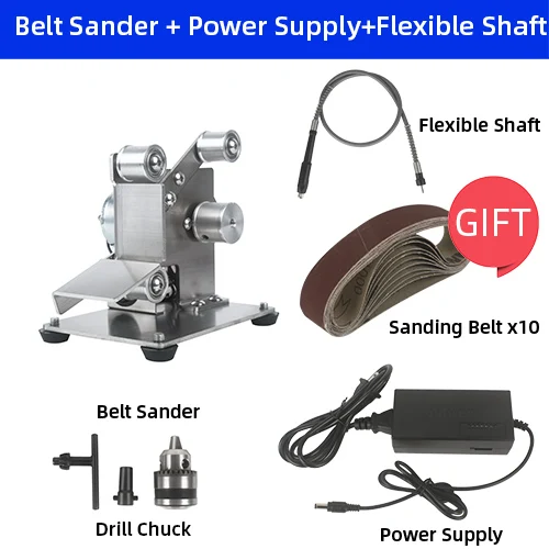TUNGFULL DIY Elektrische Schuur- en Polijstmachine Mini Multifunctionele Machine Slijpmachine voor Schuurbanden Kantenslijpmachine