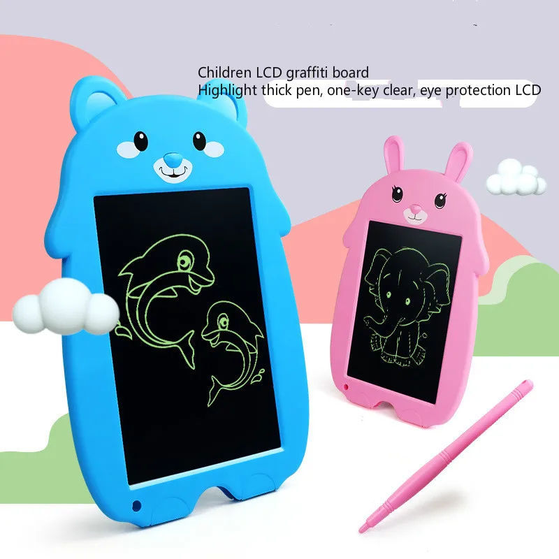 ЖК-планшет для письма, детская доска для рисования, 8,5 дюйма, планшет для ручного письма, мультяшный граффити, детский сад, подарок, функция блокировки экрана