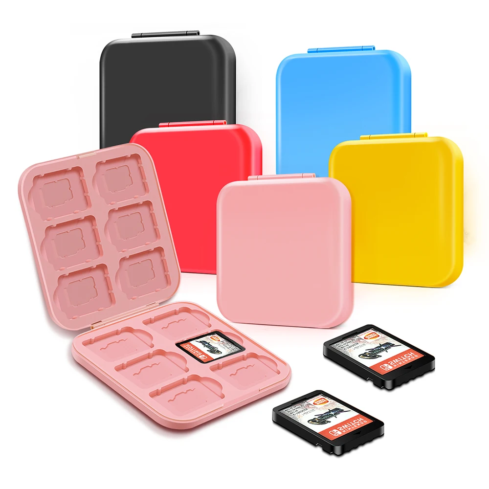 Nintend Switch Game Card Storage Box Colorful Hard Shell Case With 24 Cartridge Slots For Nintendo Switch Lite Accessories