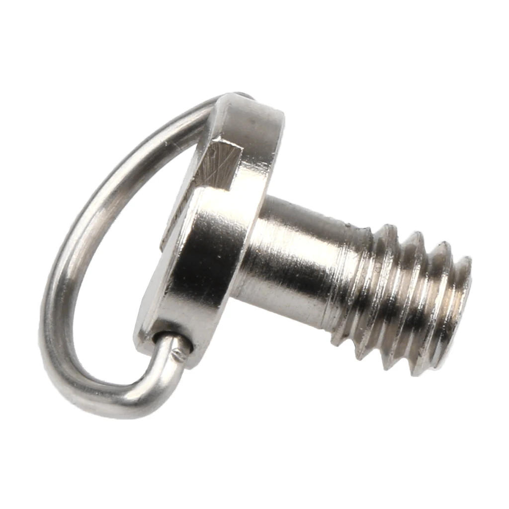 1/4" D-Ring Iron Screw For Camera Tripod Quick Release Plate Photography image 2