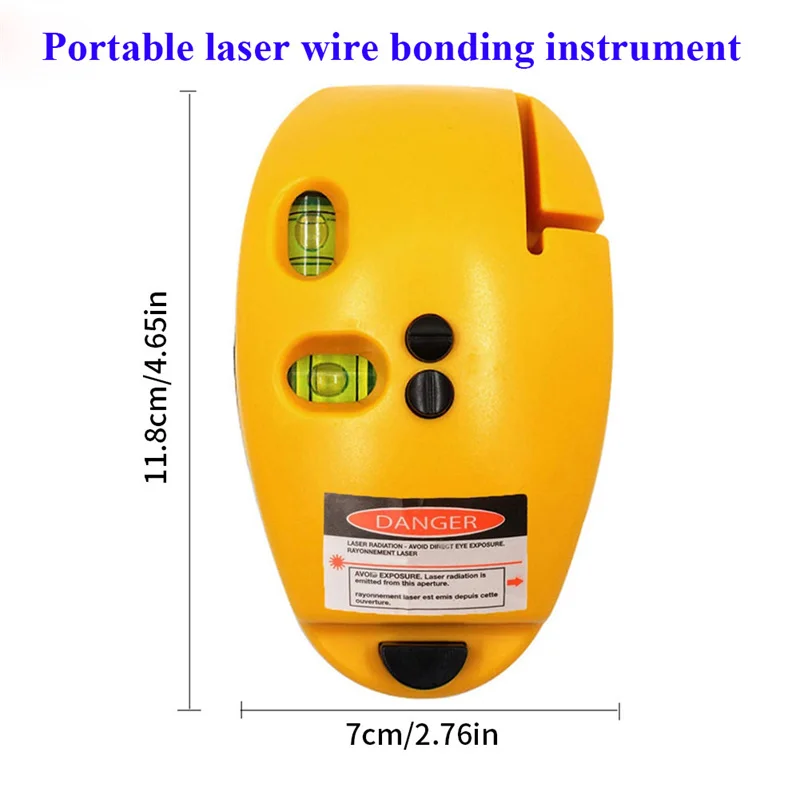 Mini Nível Vertical Portátil Laser Espírito Nível Reto 90 Graus em Forma de Rato de Plástico Auto-nivelamento Faça Você Mesmo Ferramenta de Medição