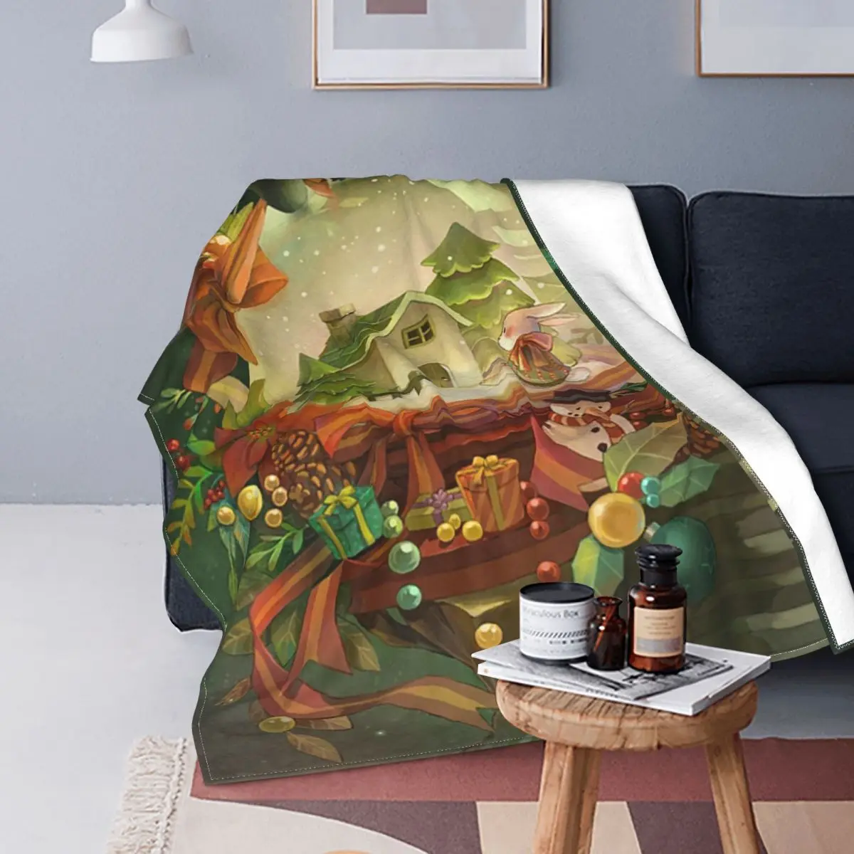 

Флисовое одеяло с надписью «Merry Christmas»