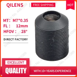 QILENS M7*0.35 FL 12mm Board Lens for 3 Megapixel HD CCTV Security IP Cameras with Aperture F2.4
