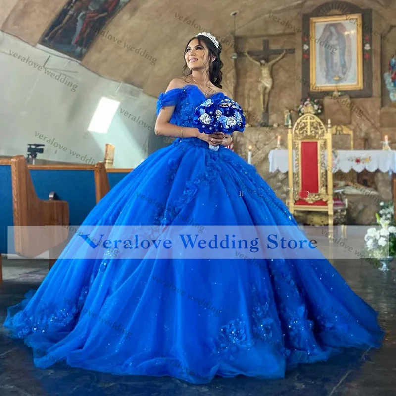 Mexican Girl Vestidos De XV Años Quinceanera Dress Ball Gown Appliques Lace Country Garden Birthday Sweet 15 Gowns