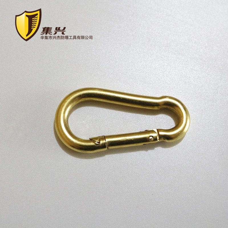 BrassExplosion-Proof Spring Buckle, for Carabiner, Solid Copper Safety Buckle, Quick Hanging Buckle, Snap Chain Buckle