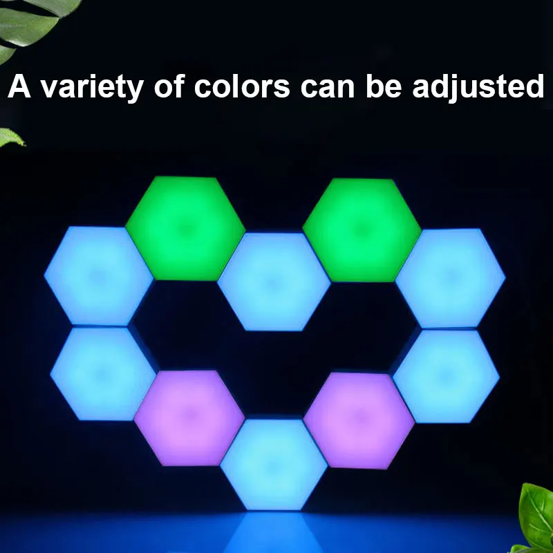 Honeycomb Quantum Lamp Home Honeycomb Lamp Hexagonal Creative Wall lamp Combination Splicing Lamp Bedroom Pat Light