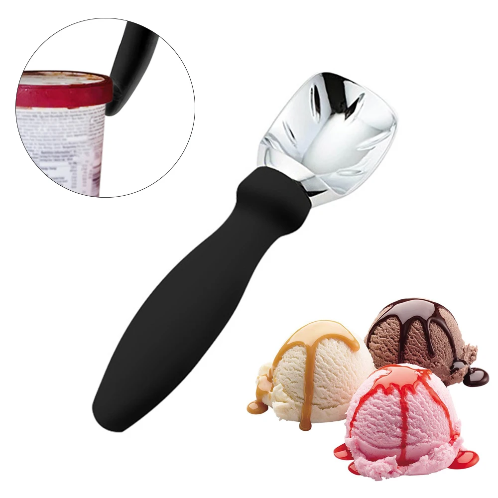 Metal Ice Cream Scoop Spoon Professional Heavy Duty Sturdy Anti-slip Spoon Kitchen Tool for Cookie Dough Melon Fruit