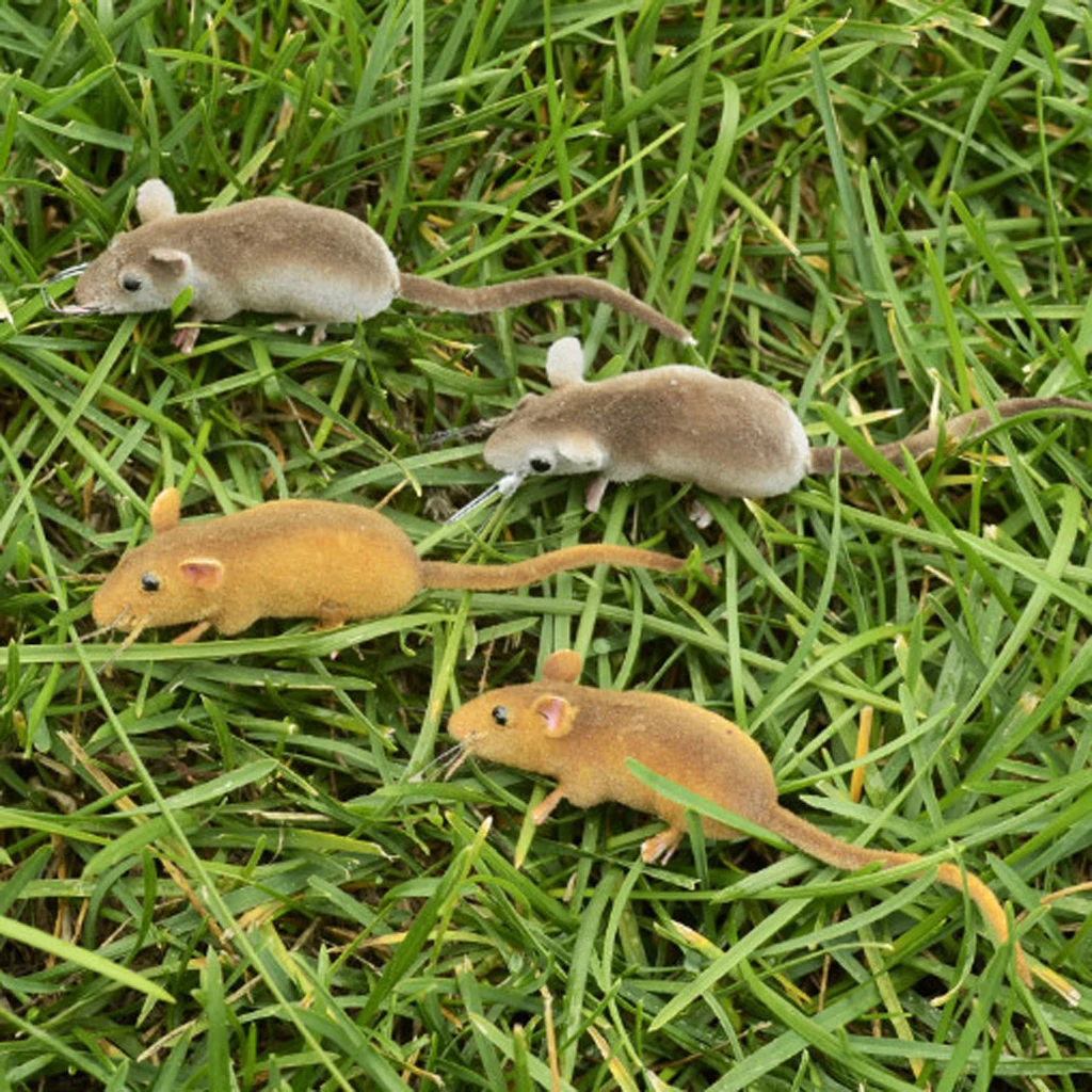 Ratón realista de animales para decoración, juguete de imán para nevera, maceta de flores para jardín al aire libre, 1/2 piezas