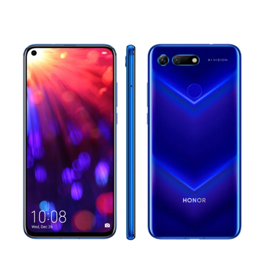 Телефон honor V20 LTE мобильный телефон, 6 ОЗУ, 128 Гб ПЗУ, 6,4 дюйма, Kirin 980 OctaCore Andorid 9, поддержка быстрой зарядки, View 20 NFC