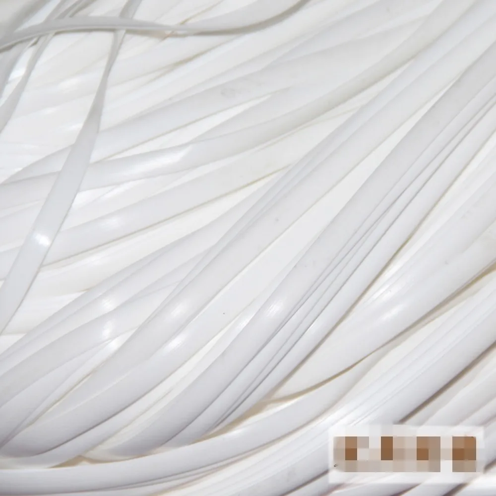 500G White Color Flat Synthetic Rattan Weaving Material Plastic Rattan For Knit And Repair Chair Table Swing Basket Etc