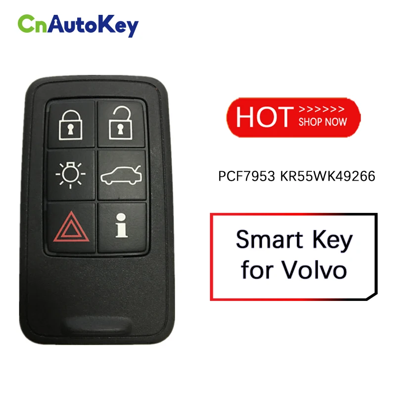 

CN050006 434 МГц PCF7953 чип FCC KR55WK49266 вторичный смарт-ключ для Volvo 6 кнопок