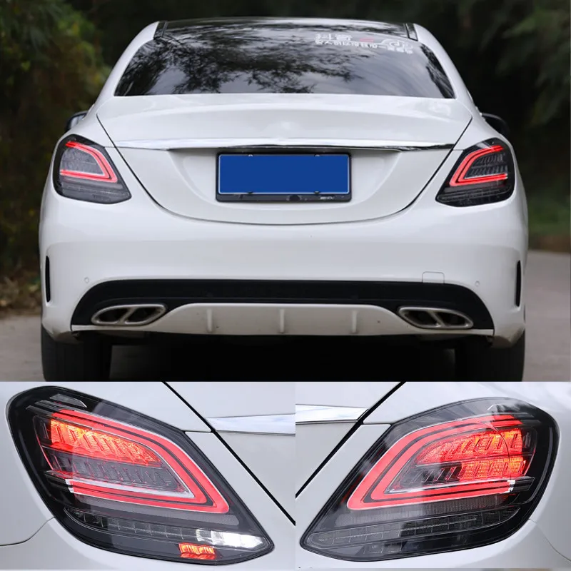 New LED Taillights Assembly For Benz C-Class W205 14-20 LED Rear Lamp Brake Reverse Light Rear Back Up Lamp DRL Car Tail lights