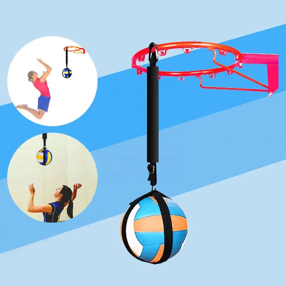 

Hanging Volleyball Spike Trainer D-ring Carabiner Volleyball Training Equipment Elastic Cord Adjustable Volleyball Training Aids