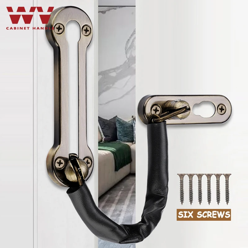 WV Anti-theft Stainless Steel Hotel Door Chain Latch Safety Guard Security Lock Security Limiter Tools Hardware for Home Door