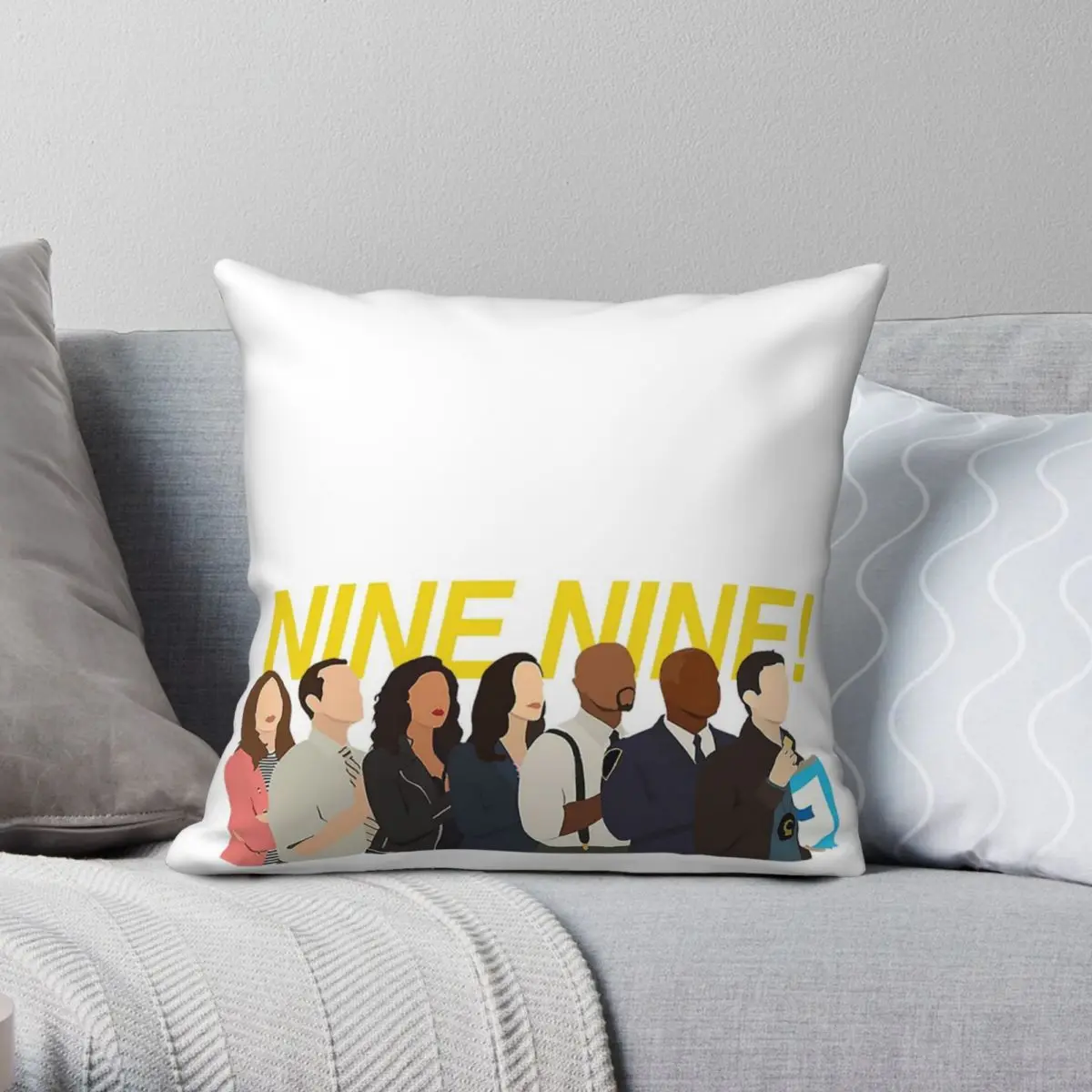 Nine Nine Squad Square Pillowcase Polyester Linen Velvet Pattern Zip Decor Pillow Case Car Cushion Cover