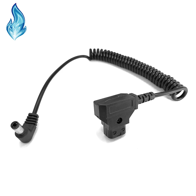 

D-Tap PTAP DTAP Coile Power Cable with Reinforcement to 5.5X2.1mm 5521 DC for Photographic Lights Lamps Monitors 150cm / 200cm