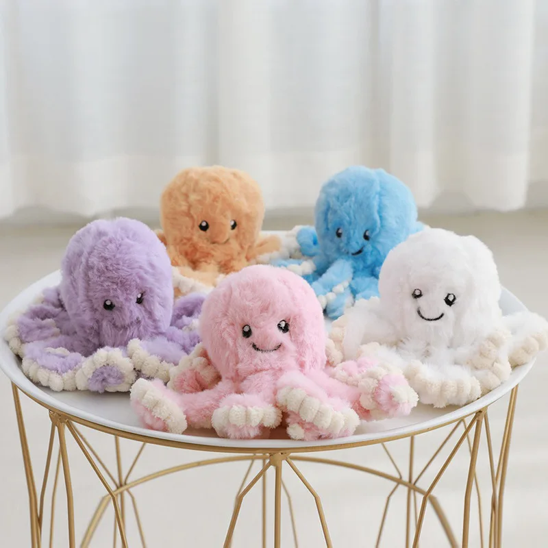 18CM Fluffy Pompon Octopus portachiavi per le donne ragazza carina morbido animale portachiavi su borsa auto Trinket gioielli festa di nozze