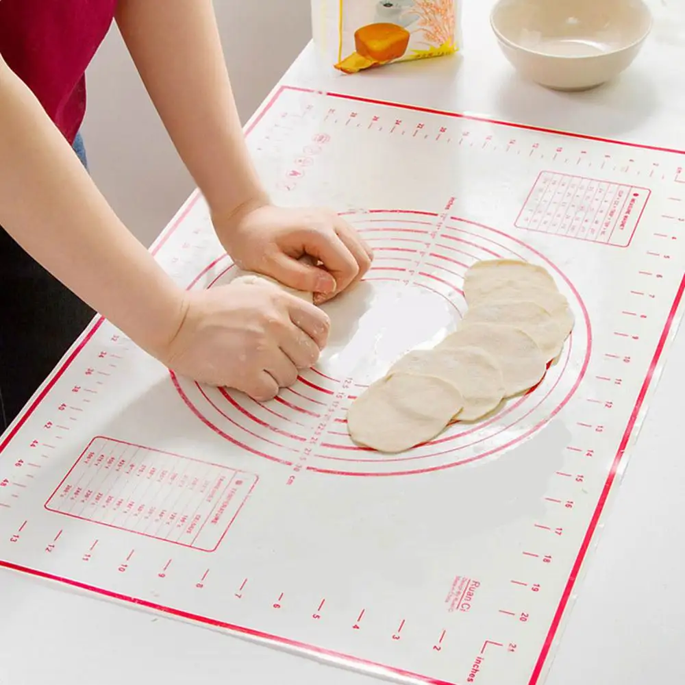 Estera de silicona para hornear 26x29, almohadilla antiadherente para pastelería, hoja para masa de Pizza, esteras rodantes, horno reutilizable, herramientas para hornear pasteles