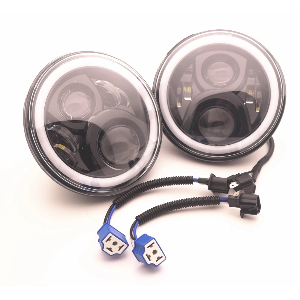 Bluetooth App Controlled RGB Halo Led 7 Inch Headlights 4