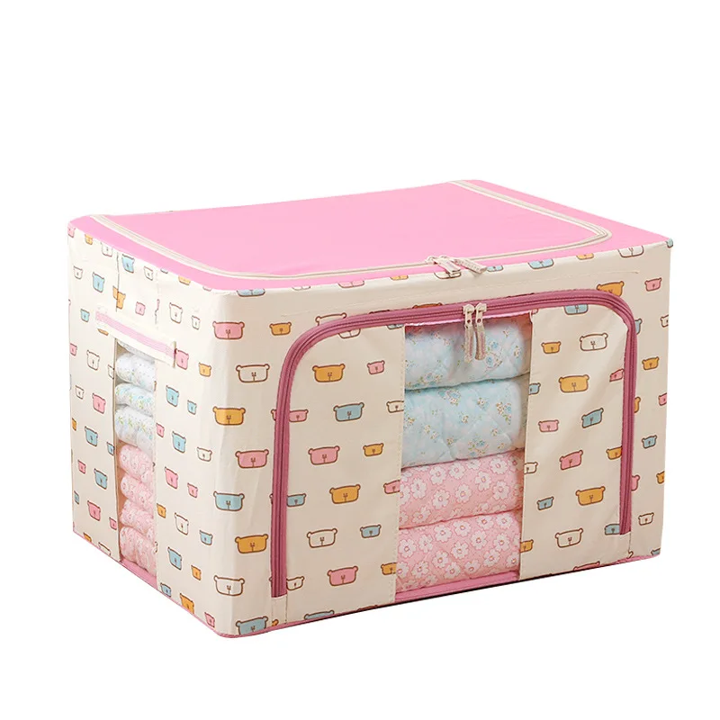 Cute Pattern Storage Box, Clothes Packing Case, Toy Snacks Sundries Oraganier, Visual Window Closet Bag, Bedding Household Box C