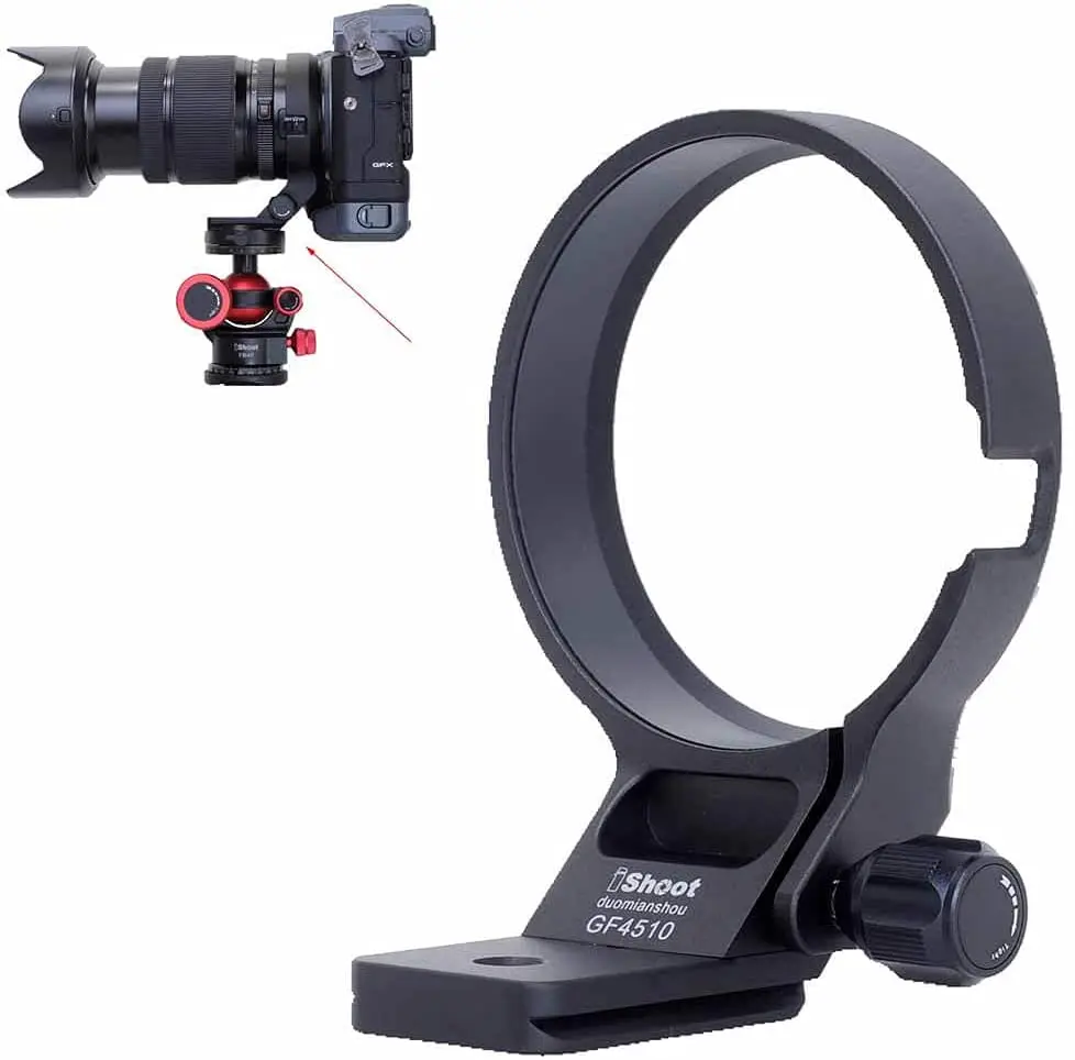 

Lens Collar Tripod Mount Ring Socket Compatible with Fujifilm Fuji GF 45-100mm f/4 R LM OIS WR, Metal Lens Support Holder Bracke