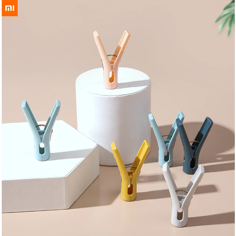 20pcs xiaomi Household clip clothes food stand-up clips hangers windproof fixed clothespins multifunctional plastic clips new