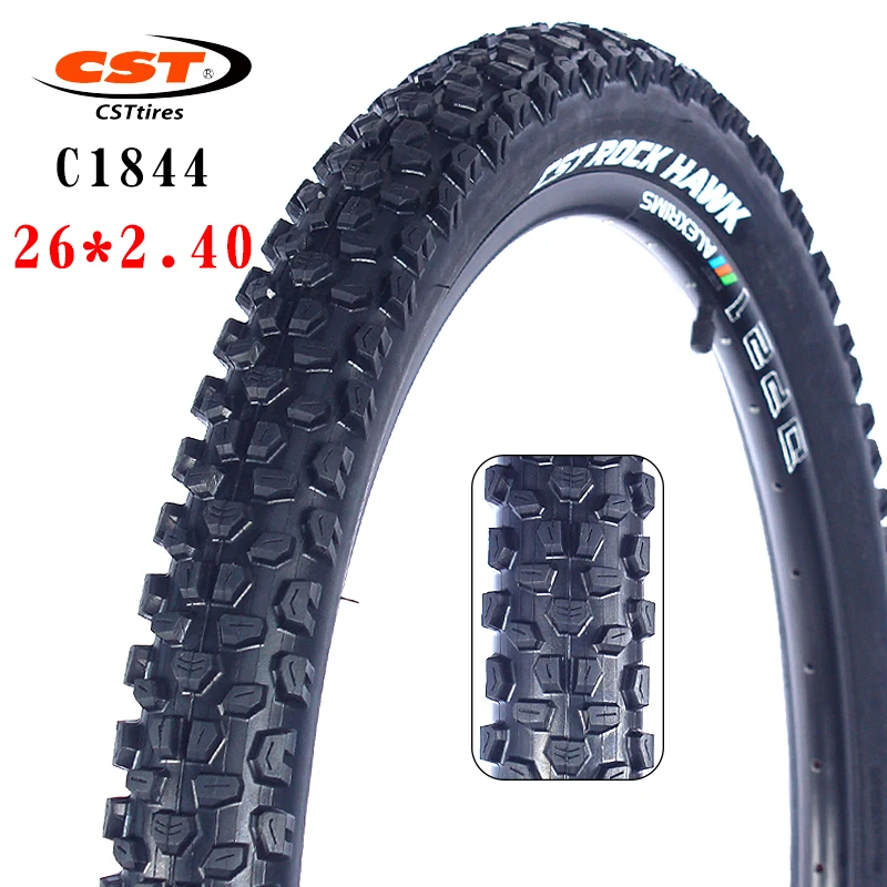 CST ROCK HAWK 산악 자전거 타이어, C1844 스틸 와이어, 26*2.40 27.5*2.25, MTB 자전거 두꺼운 타이어, 26 인치