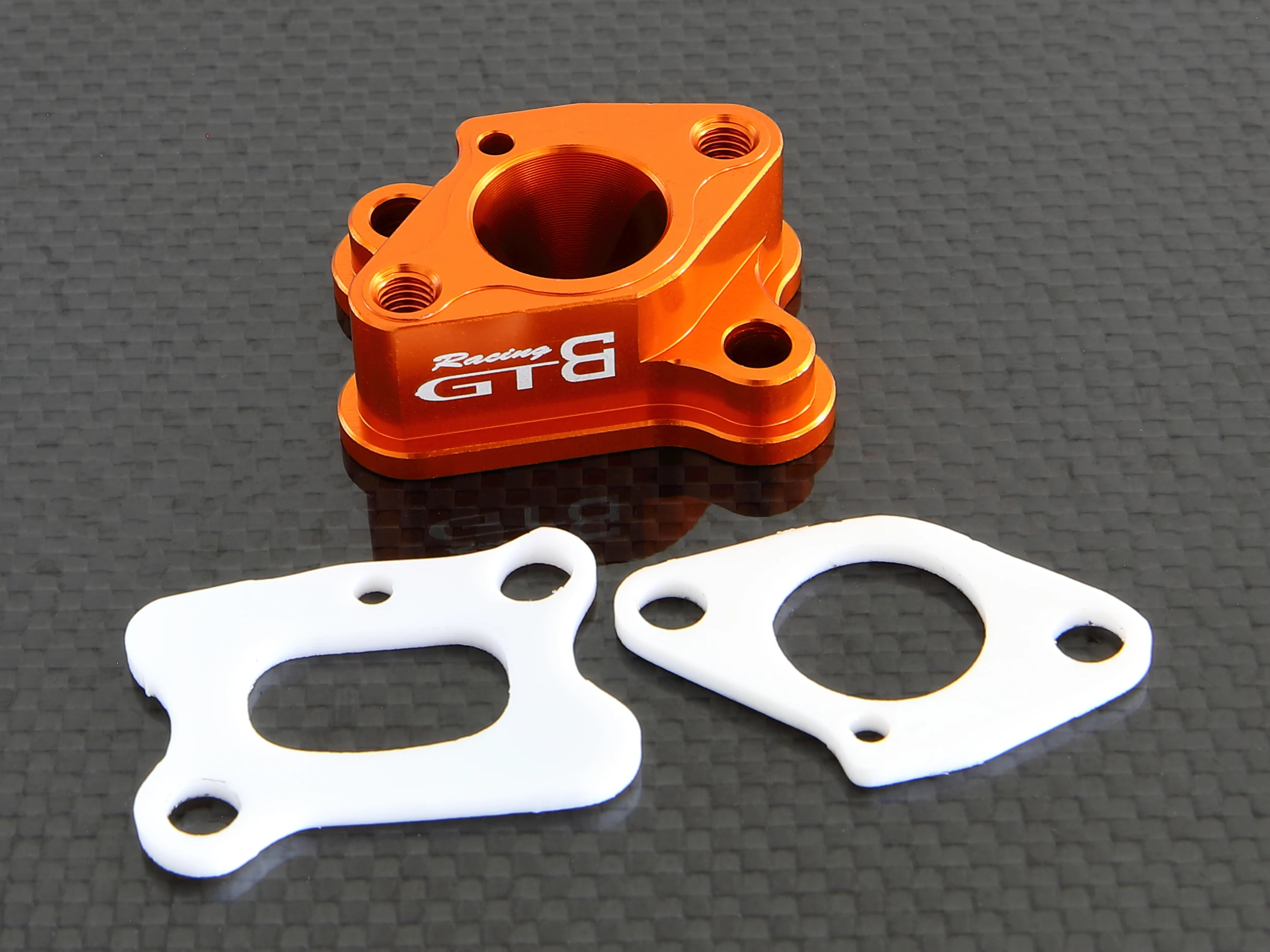 GTBRacing CNC Aluminum Metal Intake Manifold with TFL White Gasket for HPI km rv baja 5b ss 5sc