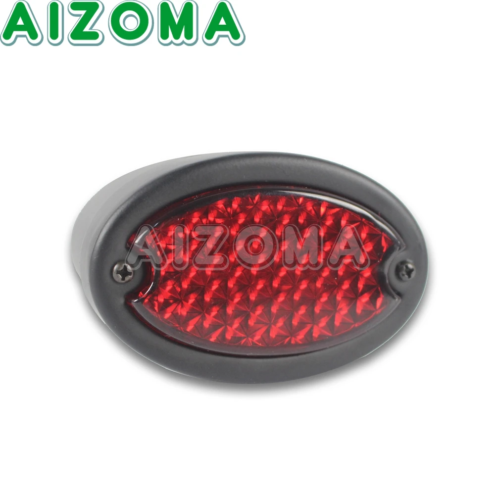 Universal Motorcycle Cateye Tail Light LED Rear License Plate Brake Stop Lamp For Cafe Racer Street Bikes Chopper Bobber Custom