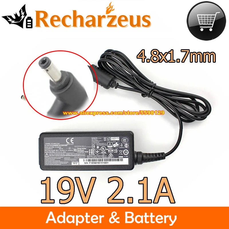 

Original 19V 2.1A 40W Chicony CPA09-002A Power Adapter For MOUSECOMPUTER W552SU2 Clevo W950JU N240WU TRAVEIMATE T4510 SERIES