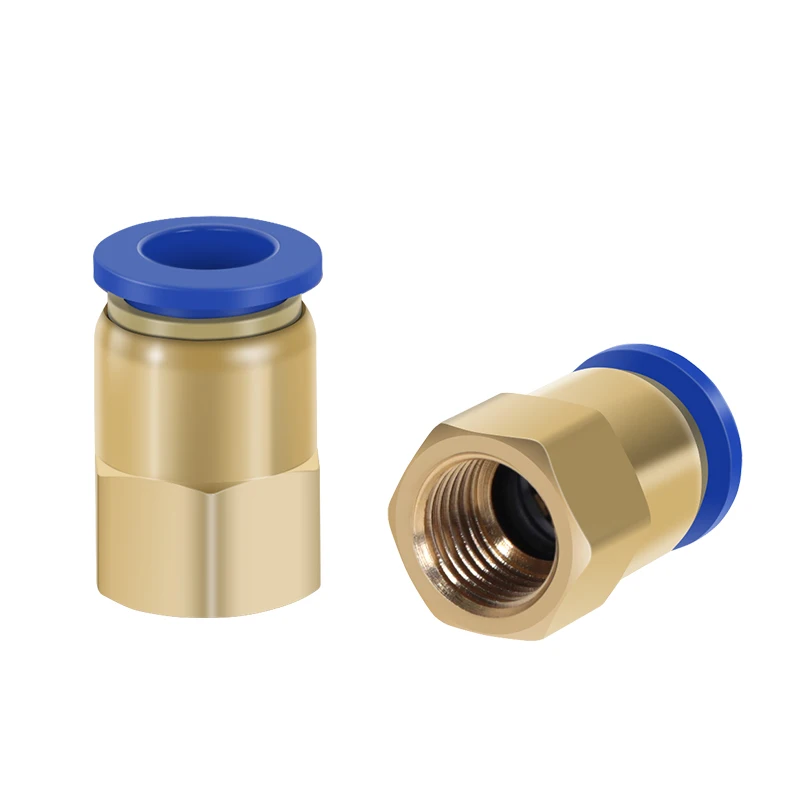 Pneumatic Quick Connector Air Fitting PCF For 4 6 8 10 12mm Hose Tube Pipe To 1/8