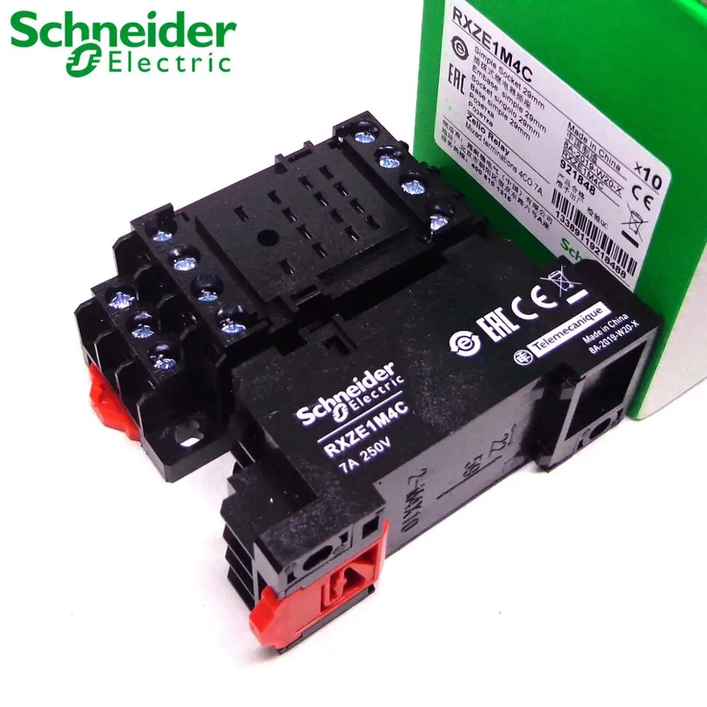 Schneider 100%-NEW 5PCS RXM4AB2BD RXM4AB2P7 RXM4AB2JD RXZE1M4C 4CO 6A RELAY+LTB+LED 24VDC 230VAC original RELAY
