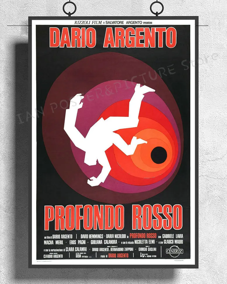 

NJ717 DEEP RED Movie Profondo Rosso 1975 Dario Argento Wall Sticker Silk Poster Art Home Decoration