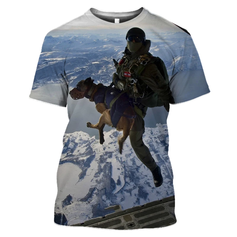 2021 parachute men\'s T-shirt 3D printing Retro Skydiving T-shirt Parachuting Skydive Tee Tops Paragliding Homme Shirt