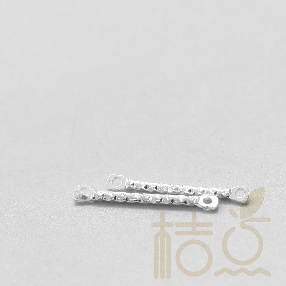 DIY Supply-Solid Brass Findng Cut Textured Connector - Link - Bar 14x1mm (3950C-S-299)
