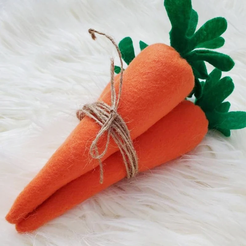 Decoraciones de zanahoria de Pascua no tejidas, decoraciones de fiesta de zanahoria Artificial, frutas de Pascua, juguetes de regalo, decoración de jardín