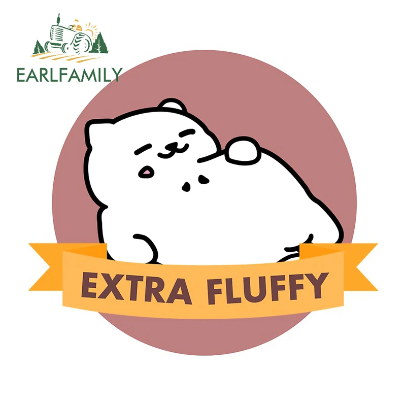 EARLFAMILY 13cm x 9.9cm for Extra Fluffy Car Sticker Camper Personality Scratch-proof Motorcycle Helmet  Bumper Decal Decoration