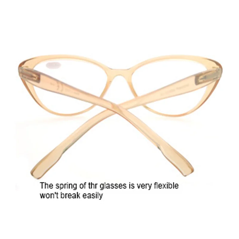 Women Reading Glasses Classic Oval Cat Eye Frame Female Readers Eyeglasses Comfortable Spring Hinge for Female with Diopter