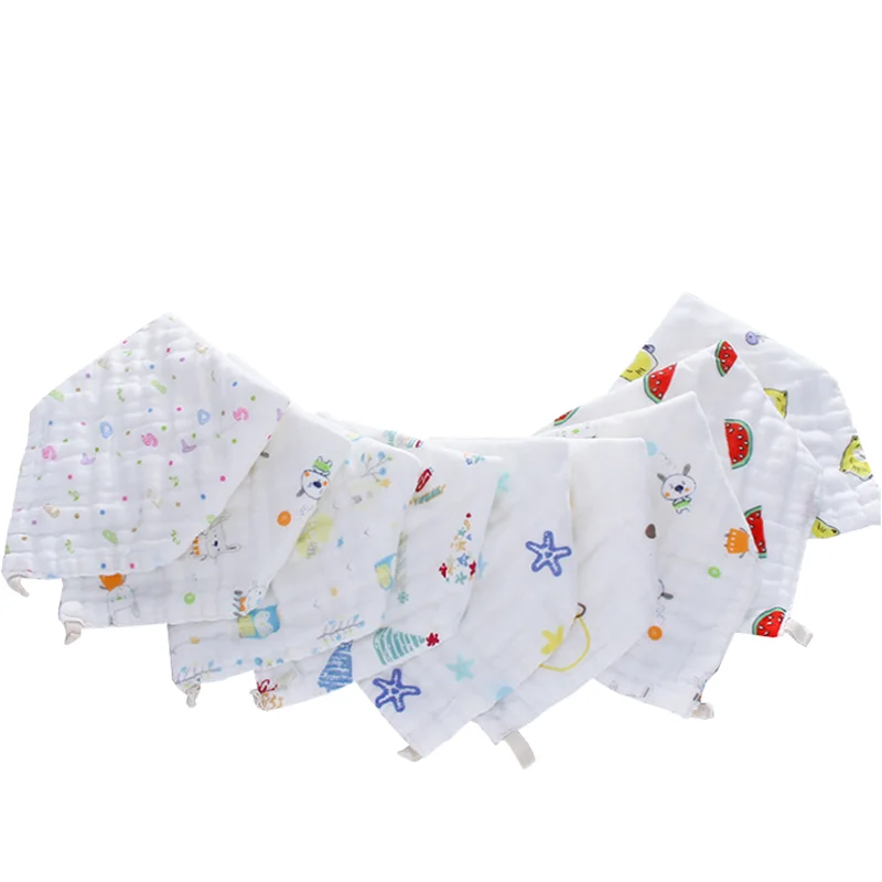 

New 8-layer baby towel bays and girls baby bib cartoon printing towel