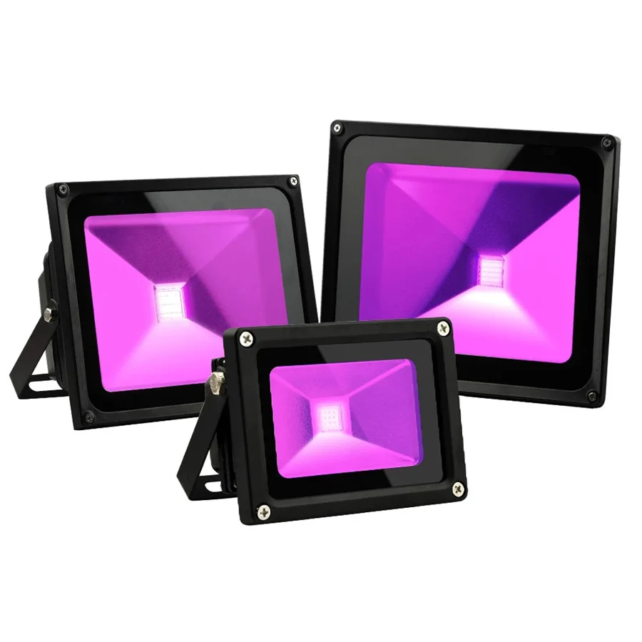 10/30/50W Motion Sensor UV LED Black light Outdoor Ultraviolet Flood Light Waterproof Neon lamp For Stage Party Aquarium Decor