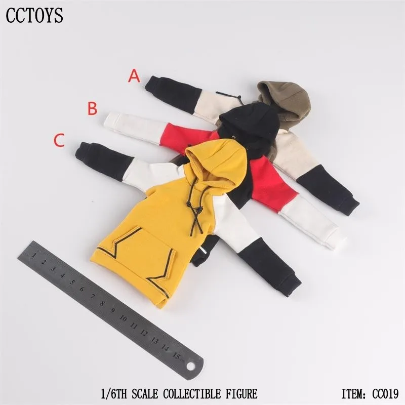 CCTOYS 1/6th Fashion Casual CC019 Sweater Shirt Hoodie Sport Model For Usual 12inch Doll Action Accessories