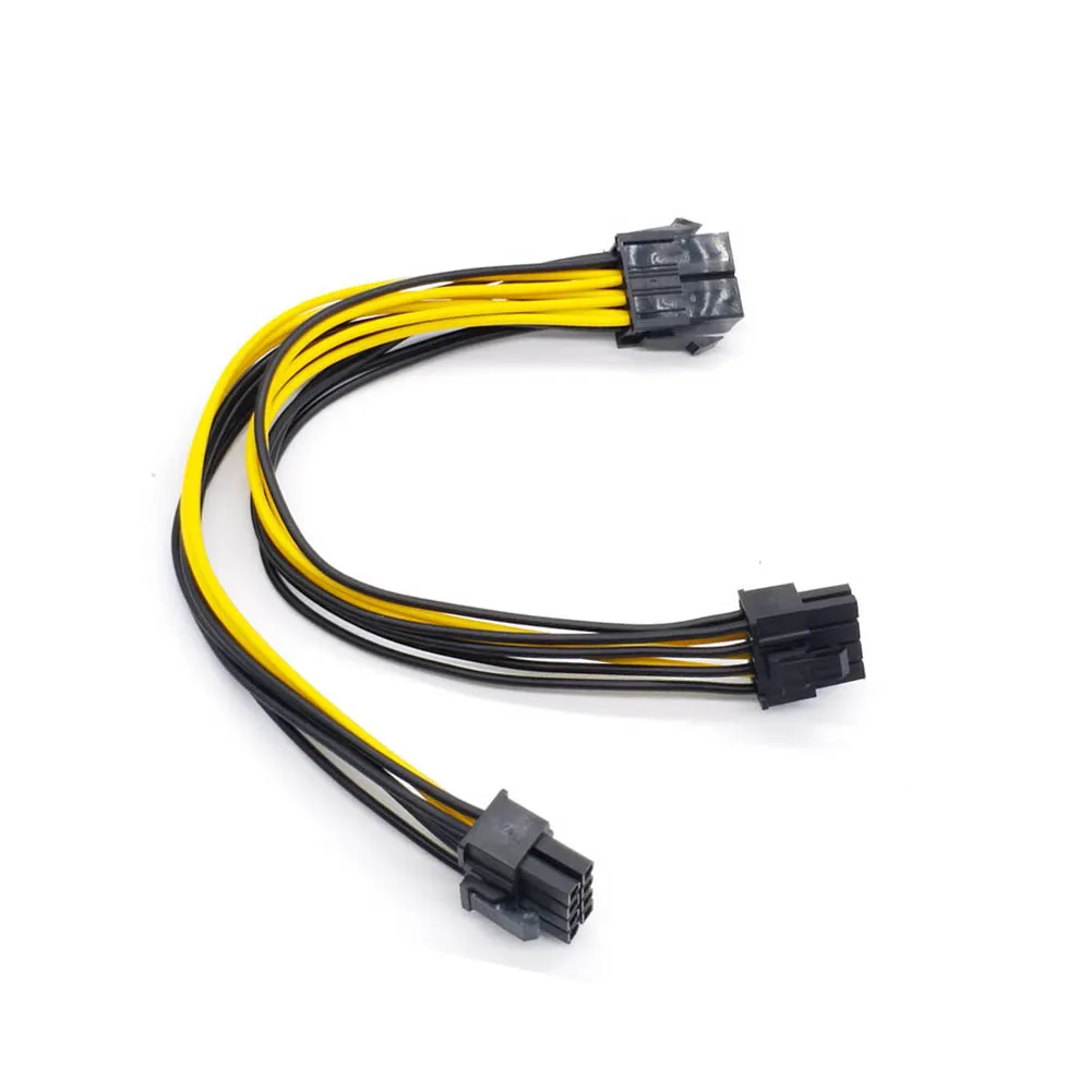 EPS CPU 12 فولت 8Pin أنثى إلى ثنائي 8Pin (4 + 4) دبوس EPS 12 فولت ذكر اللوحة كابل إمداد الطاقة Y الفاصل محول