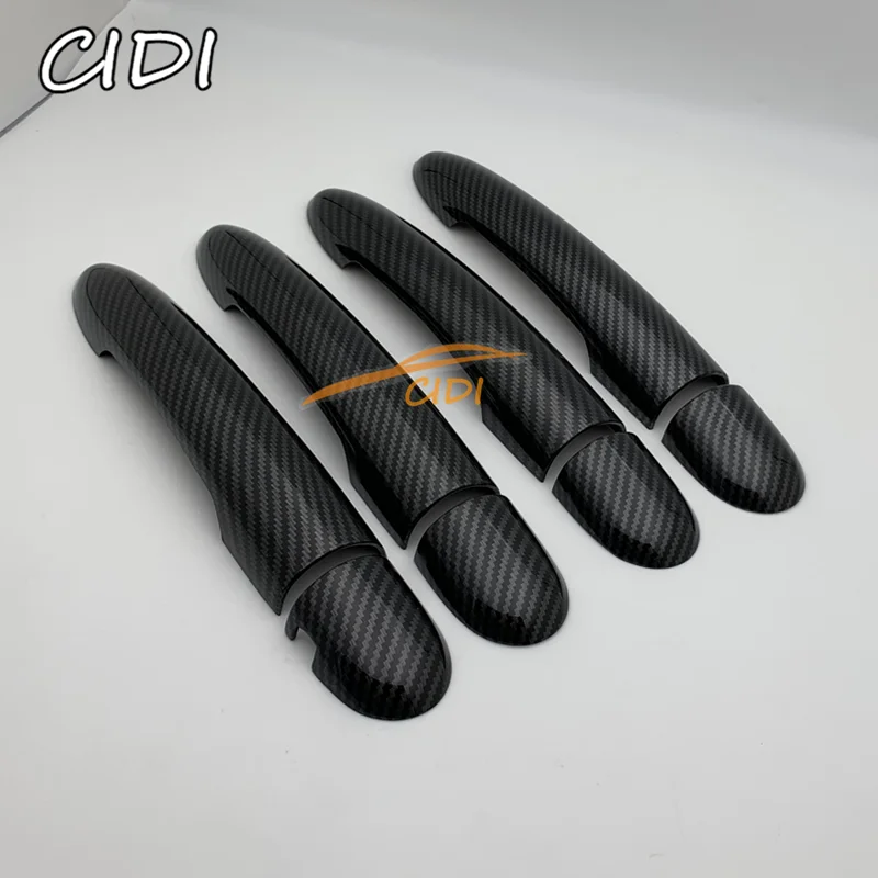 ABS Carbon Fiber Black Door Handle Cover Trim For Renault Koleos Samsung QM5 I MK1 2008 2009 2010 2011 2012 2013 2014 2015